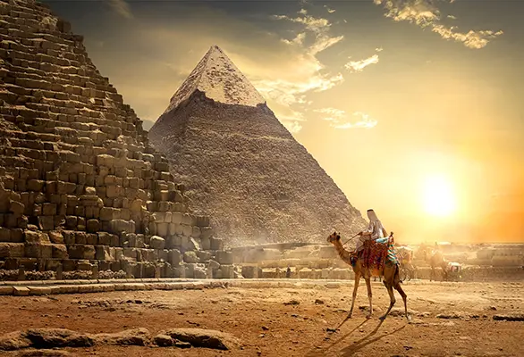 Pyramids & Nile by Air